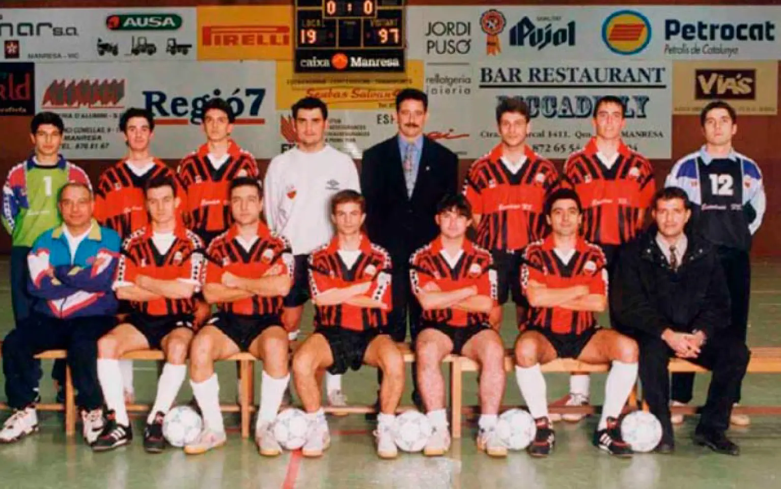 PLANTILLA FUTBOL SALA MANRESA 1996-1997